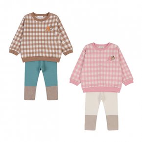 겨울 제프체크맨투맨상하 BROWN PINK  01R753001_P369856924