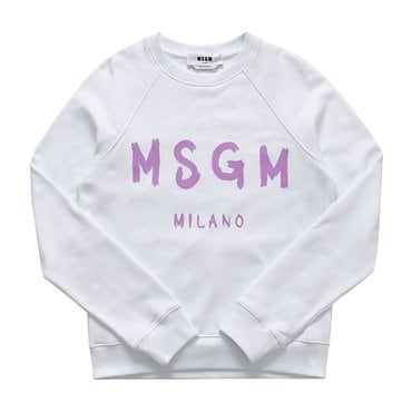 MSGM 3341MDM513 227799 01 브러시드 로고 여성 맨투맨