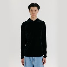 ZOZI Hoodie Jersey Top - Black