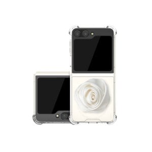  갤럭시 Z플립 5 4 3 플립 핸드폰 케이스 정품 TRY 새틴 레터링 로즈 스마트 톡 + 투명범퍼케이스