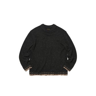 오가프 Nep Jacquard Pullover Knit Charcoal