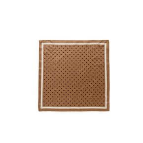 THE SILK MISCHA MINI DOT SCARF - WALNUT/NAVY