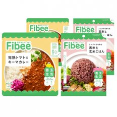 Fibee 카레와 밥 2식 세트 [키마 카레(중신)&흑미와 현미] 발효성식이 섬유