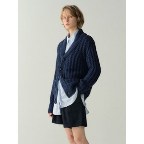 Collar Knit Cardigan_Navy