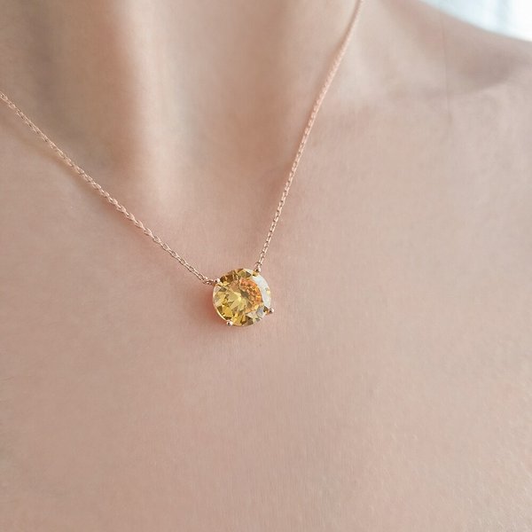 14K 오로라 크리스탈 목걸이 NA0652