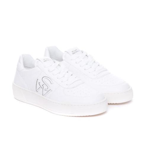 스튜어트 와이츠먼 스니커즈 SH305 SW COURTSIDE LOGO SNEAKER CLHWHT