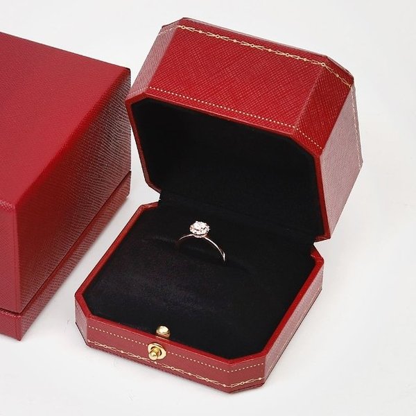 고급형 앤틱 주얼리 하드케이스 반지 레드 (WFH85TI)