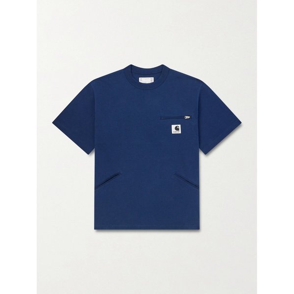 로고 아플리케 코튼 저지 티셔츠 46376663162959981