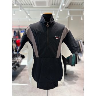 리복 [여주점] REJU5EA31BK  DNA 컬러블록 반팔 아노락  남녀공용반팔티셔츠