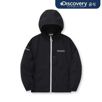 디스커버리 키즈 패커블 경량 바람막이 자켓 (BLACK)