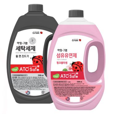 아토세이프 아임그램 울 면 진드기 세제 2.5L 1개 + 유연제 블라썸향 2.5L 1개..