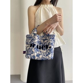 Small tote bag_spring blue flower