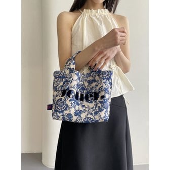 쥬에 Small tote bag_spring blue flower