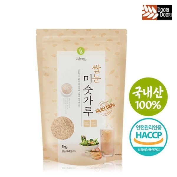 [ONLY국산] 곡물 미숫가루 1kg 검정콩,쌀눈 식사대용 선식 두리두리