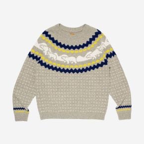 휴먼 메이드 노르딕 자카드 니트 스웨터 그레이 Human Made Nordic Jacqurd Knit Sweater Gray