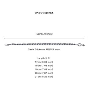8회오리 로프체인 팔찌