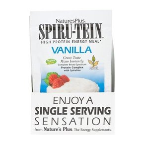 Nature`s Plus Spiru-Tein (스피루테인) 쉐이크 - 바닐라 - 8 패킷 프로틴