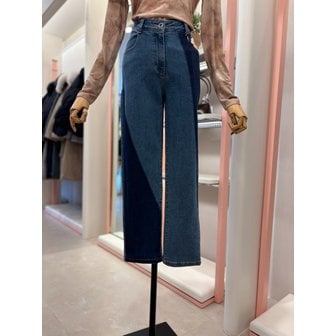 잇미샤 [여주점] 85% 할인 여성 투톤 워싱 배기 데님팬츠(ITMBDPT240)