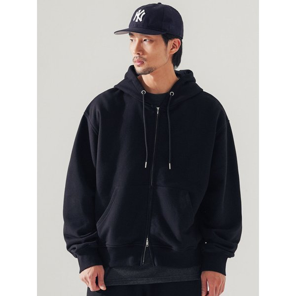 뉴웨이브 크롭 후드집업 블랙 SJHD1535