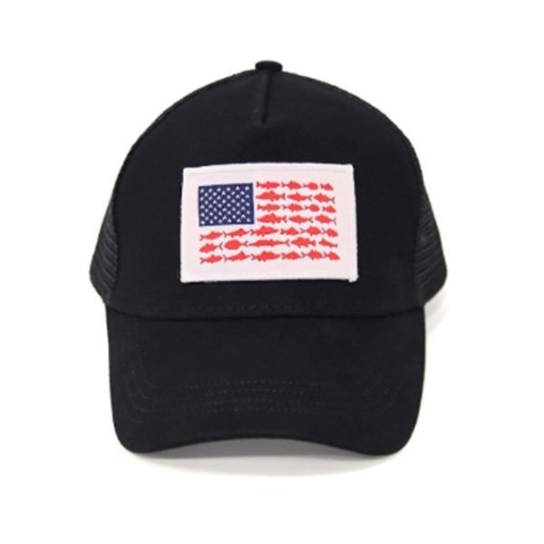 [옷자락] 남성 미국 UAS 국기 패치 메쉬 캡 야구모자