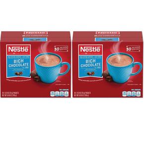 미국직구 Nestle 네슬레 리치 초콜릿 핫 코코아 핫초코 믹스 무설탕 8g 30입 2박스