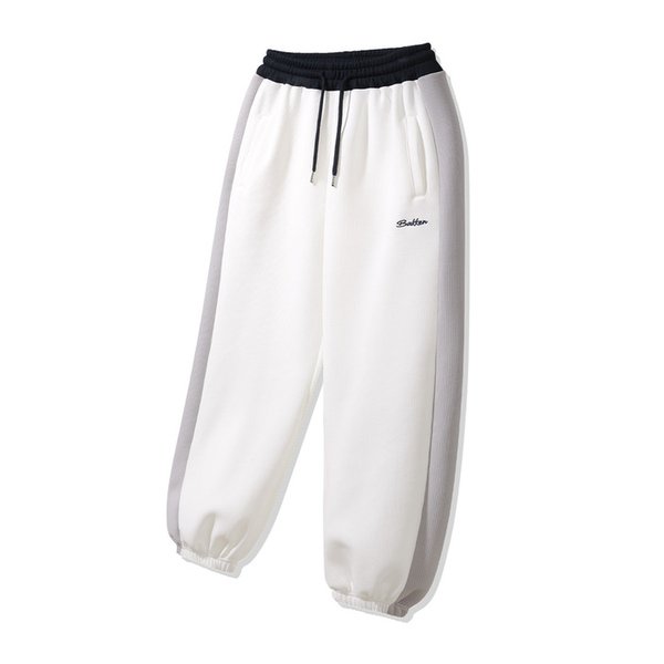 Contrast side 크로플 트레이닝 조거 팬츠 BK9983_크림