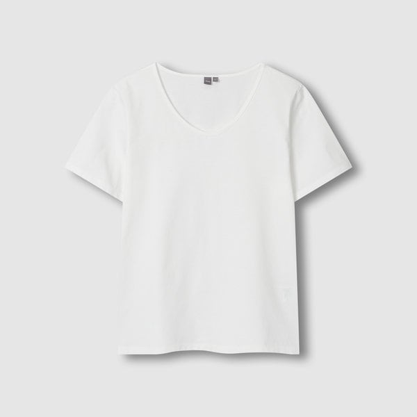 여 실켓 U넥 반팔 티셔츠 J115301005001
