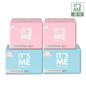 [IT`S ME] 잇츠미 퓨어앤핏 순면감촉 중형 12P x 2팩 + 대형 10P x 2팩