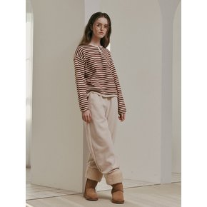 AR_Wide sweat banding pants_IVORY