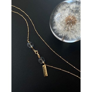 위트홀리데이 crystal ball chain necklace *2way - 마스크목걸이[gold]