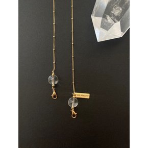 crystal ball chain necklace *2way - 마스크목걸이[gold]