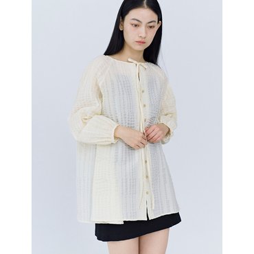 필로컬리 light cotton blouse (cream)