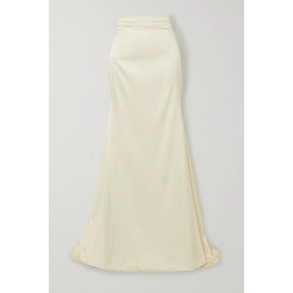 미스 소희 Silk-satin Maxi Skirt 아이보리 38063312418672829