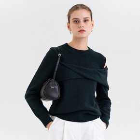 FW21 울 Wool Draped Pullover Forest