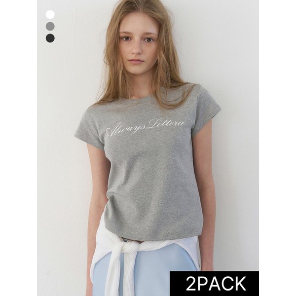 [1+1] Short Sleeve Logo T-shirts_3color