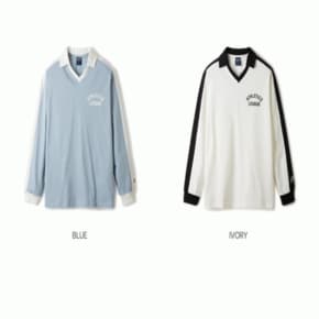 공용 카라 트랙 롱 슬리브 티셔츠 / Collar Track Long Sleeve T-Shirt_A WHLAE3894U