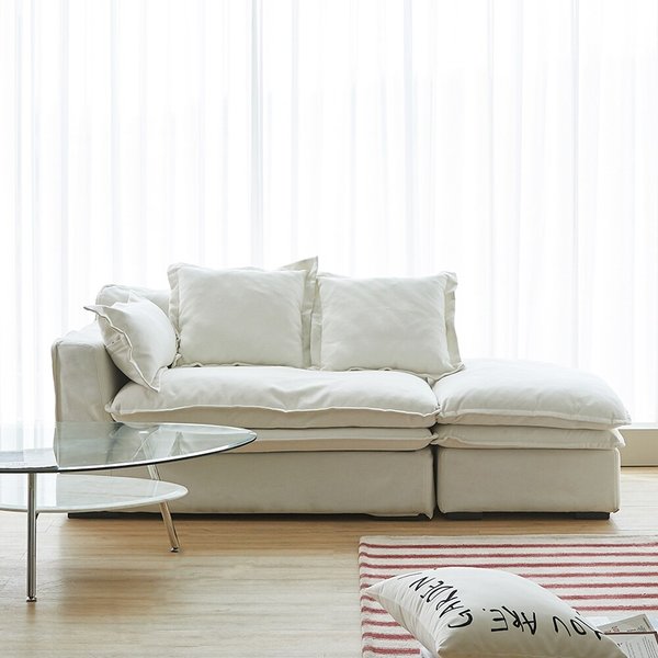 메종 구스 패브릭 소파+스툴 우형 pn887