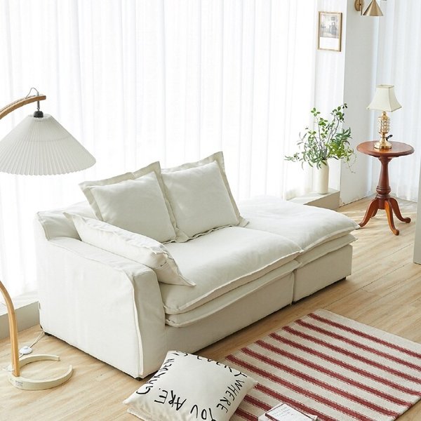 메종 구스 패브릭 소파+스툴 우형 pn887