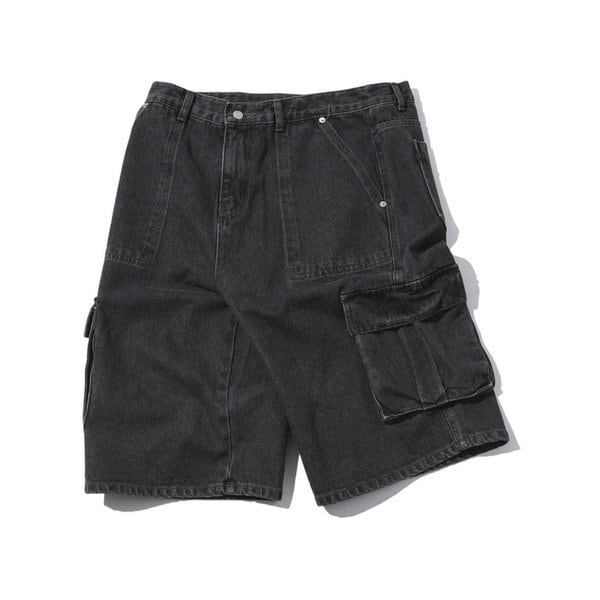 버뮤다 퍼티그 카고 데님 팬츠 블랙