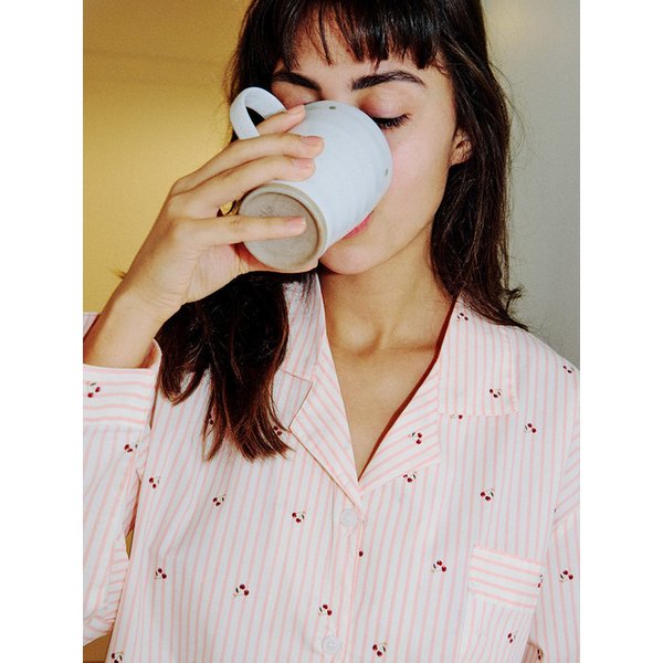 [2PACK] (uni) 쉐리 코튼블렌드 긴팔 잠옷 세트 2colors