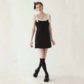 [안은진 착용] 9/7 예약 배송_Ribbon detail scoop-neck mini dress