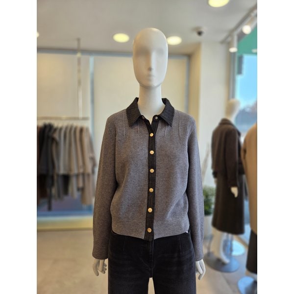 [여주점] [더 아이잗] 여성 데님 칼라 니트 가디건 (IRAA1CD131)