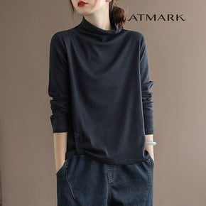 ATMARK (77까지)루즈하이넥티셔츠_AA36TS012G