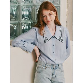 WD_Classic embroidered shirt_BLUE