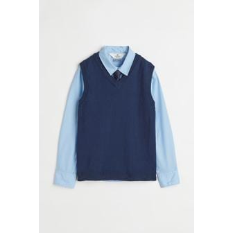 H&M 아동복 3종 세트 다크 블루/라이트 블루 1087875001