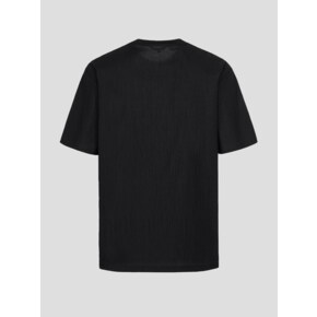 SS24[BC4642C465]화섬 포켓 라운드넥 티셔츠 - 블랙