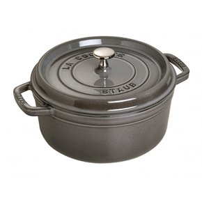 staub 18cm] IH La Cocotte Round 40509-484 스토우브 [피코 코콧 라운드 그레이 양손 주물 법랑