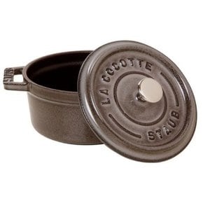 staub 18cm] IH La Cocotte Round 40509-484 스토우브 [피코 코콧 라운드 그레이 양손 주물 법랑