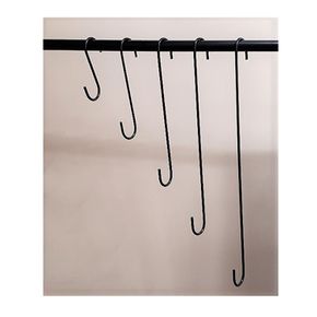 S자 스틸 고리 블랙 20cm