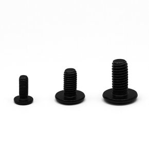 M6 x 10mm 우산머리 십자 볼트 나사 블랙 10개